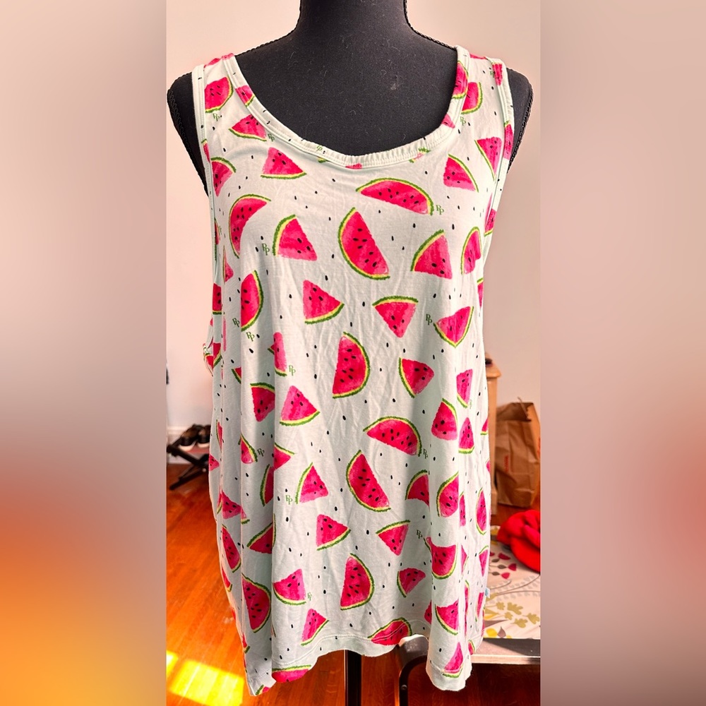 Posh Peanut Women’s tank top Light turquoise with cute watermelons 🍉 XL